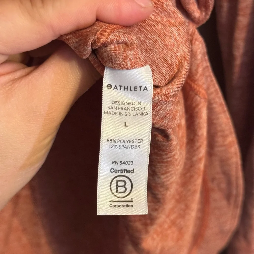 Athleta Women's Uptempo Rust Pullover Hoodie Sweatshirt - Picture 4 of 9